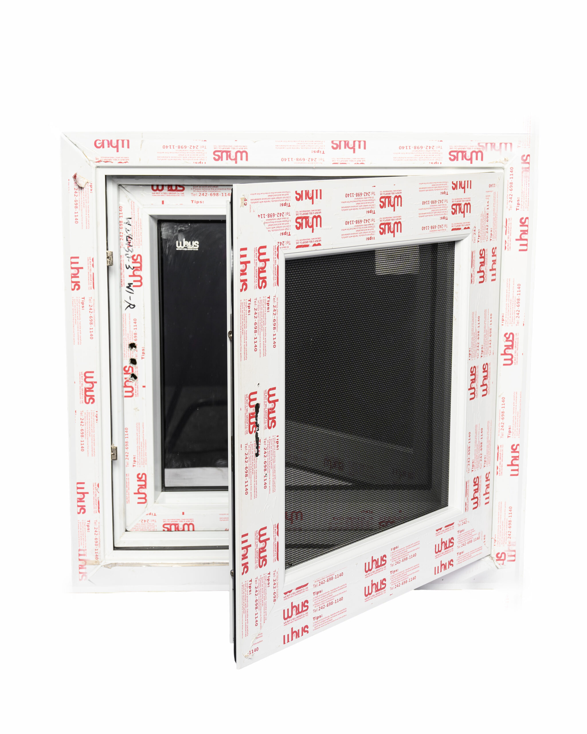 3050 - 24 X 24(R) CASEMENT WINDOW with SCREEN ATTACHED- RIGHT SWING