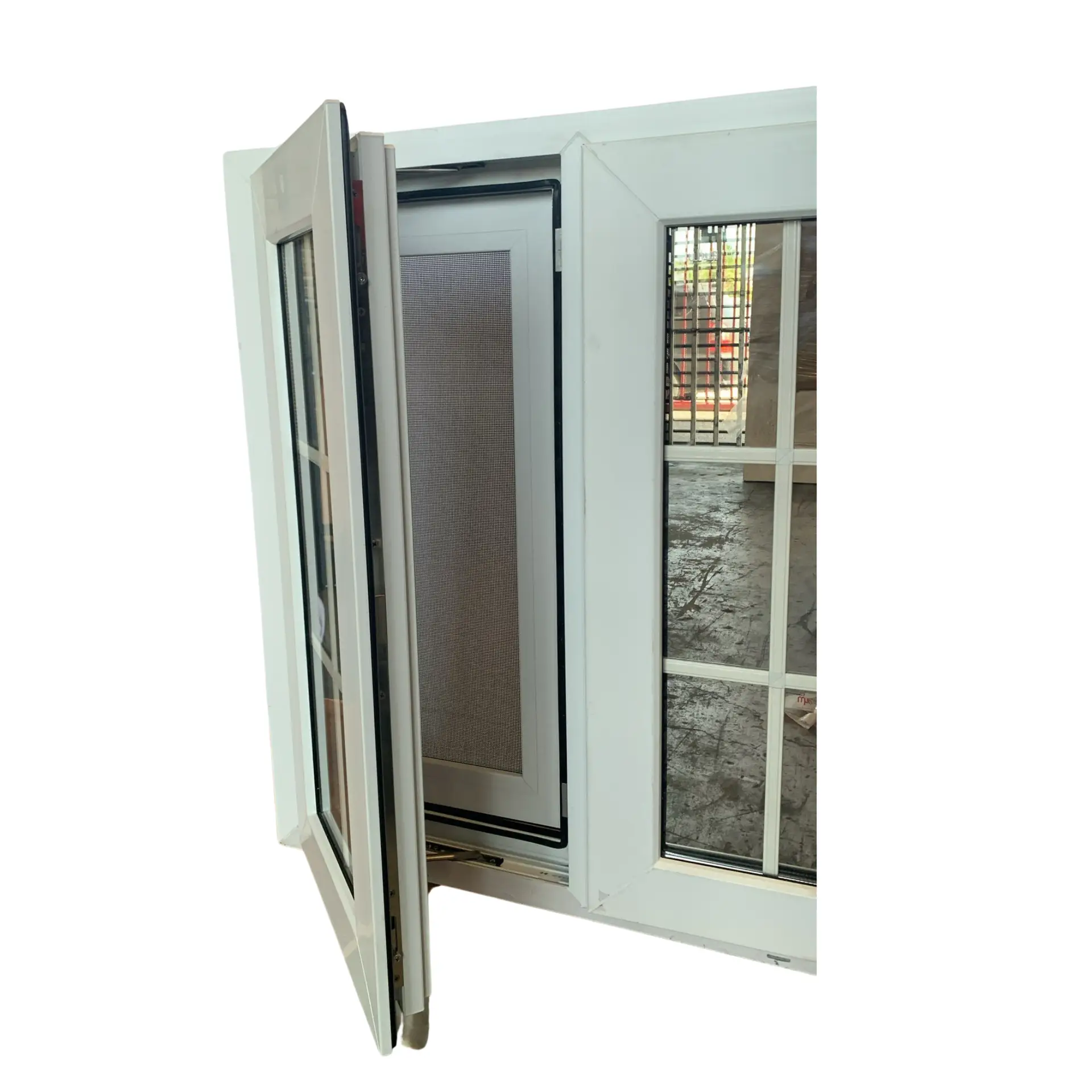 3054- 37 x 38 Hurricane Impact Colonial Casement with Screen Attached - PVC Tinted - Image 2