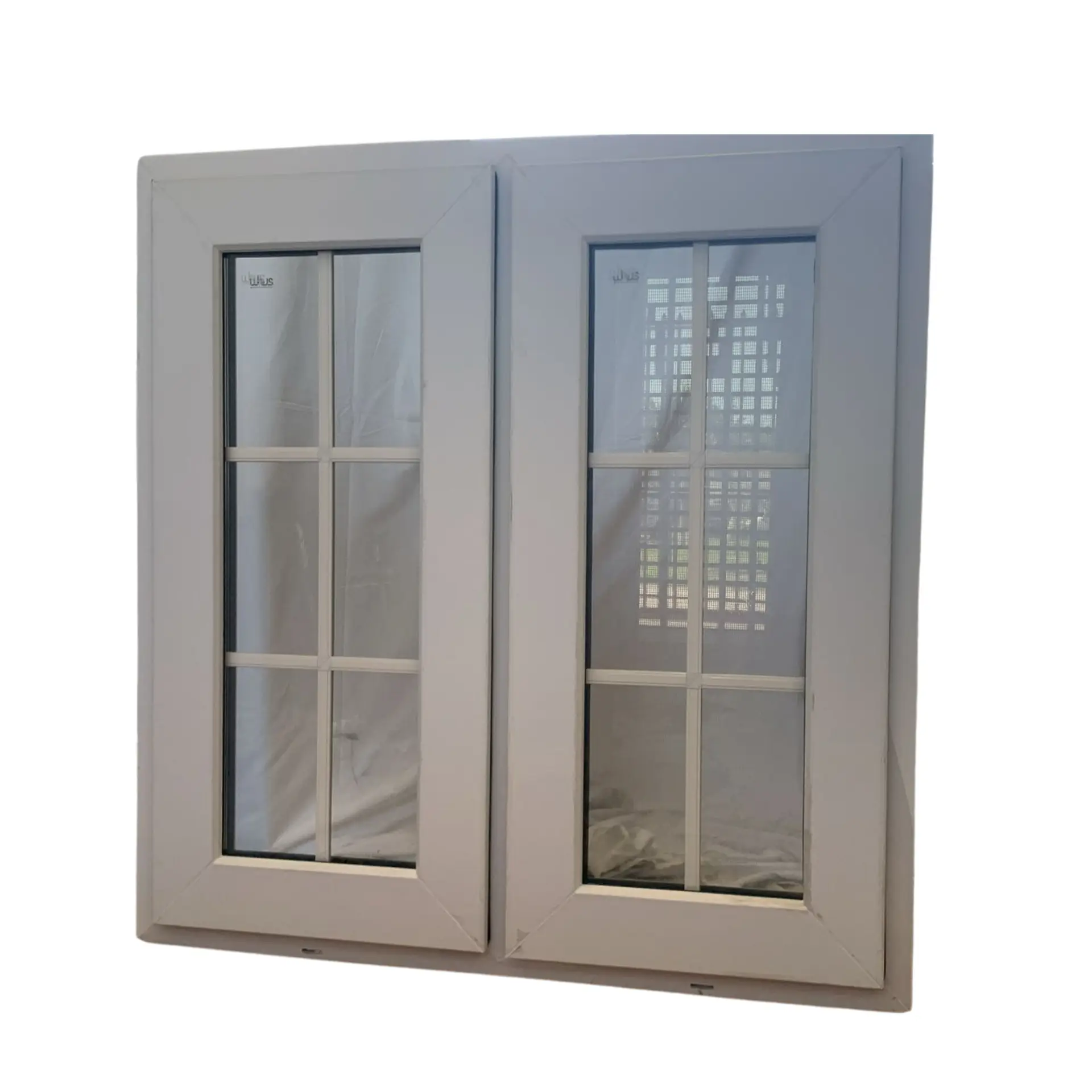 3054- 37 x 38 Hurricane Impact Colonial Casement with Screen Attached - PVC Tinted