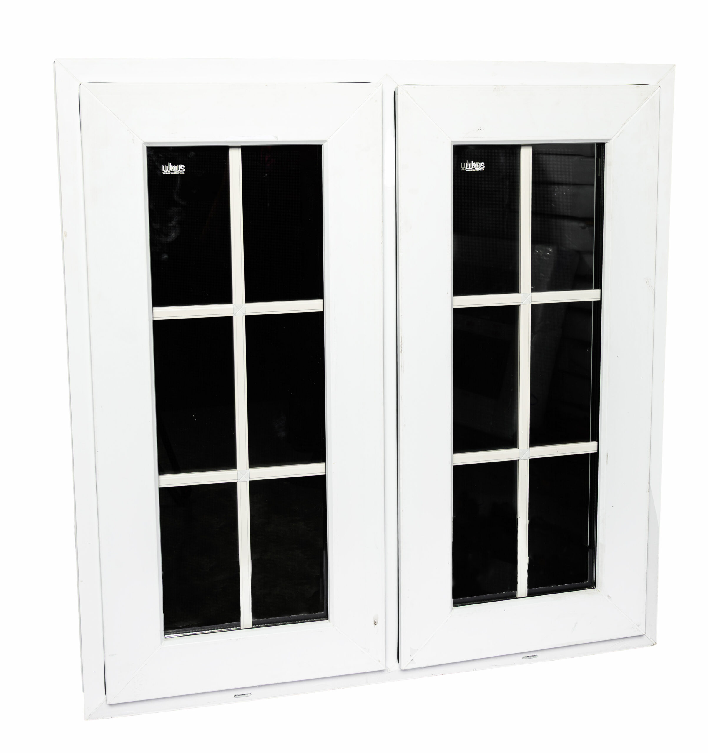3054- 37 x 38 Hurricane Impact Colonial Casement with Screen Attached - PVC Tinted
