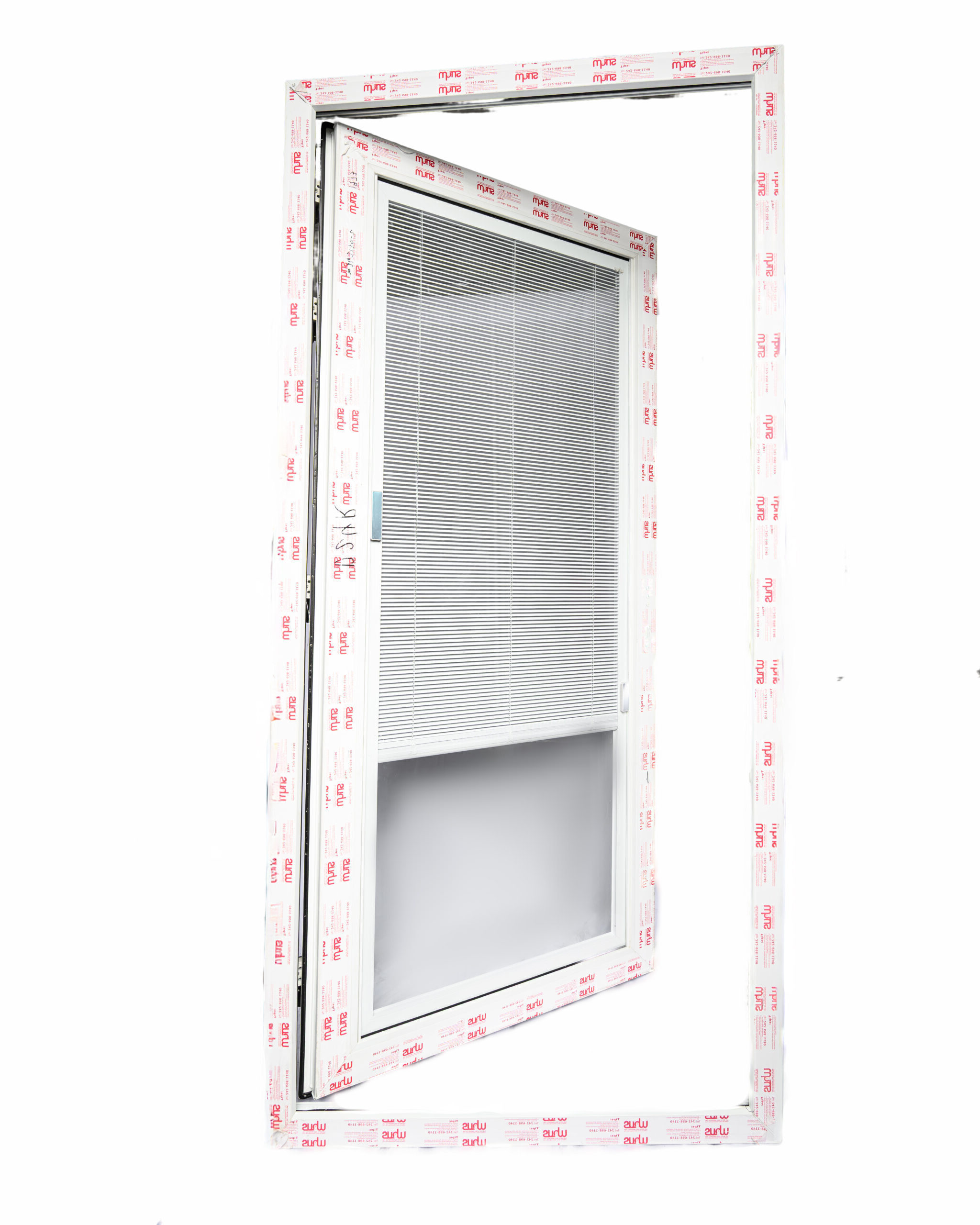 Casement Door w/ Blinds Clear Glass Left Swing 36 x 80 inches- 5019