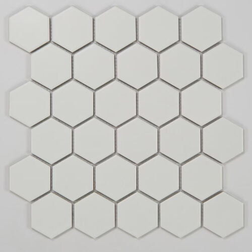 PM104 (515901) - WHITE HEXAGON MATT- 12 X 12 MOSAIC