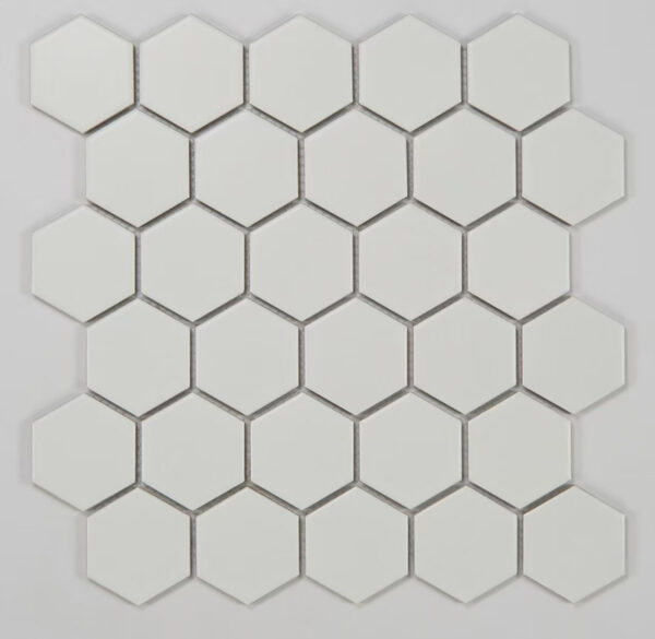 PM104 (515901) - WHITE HEXAGON MATT- 12 X 12 MOSAIC