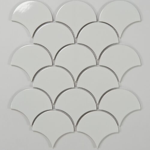PM108 (S8501)- 12 X 12 SCALESWHITE GLOSSY MOSIAC