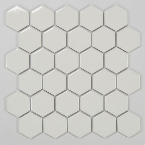 PM103 (515903) - 12 X 12 WHITE HEXAGON GLOSS MOSIAC