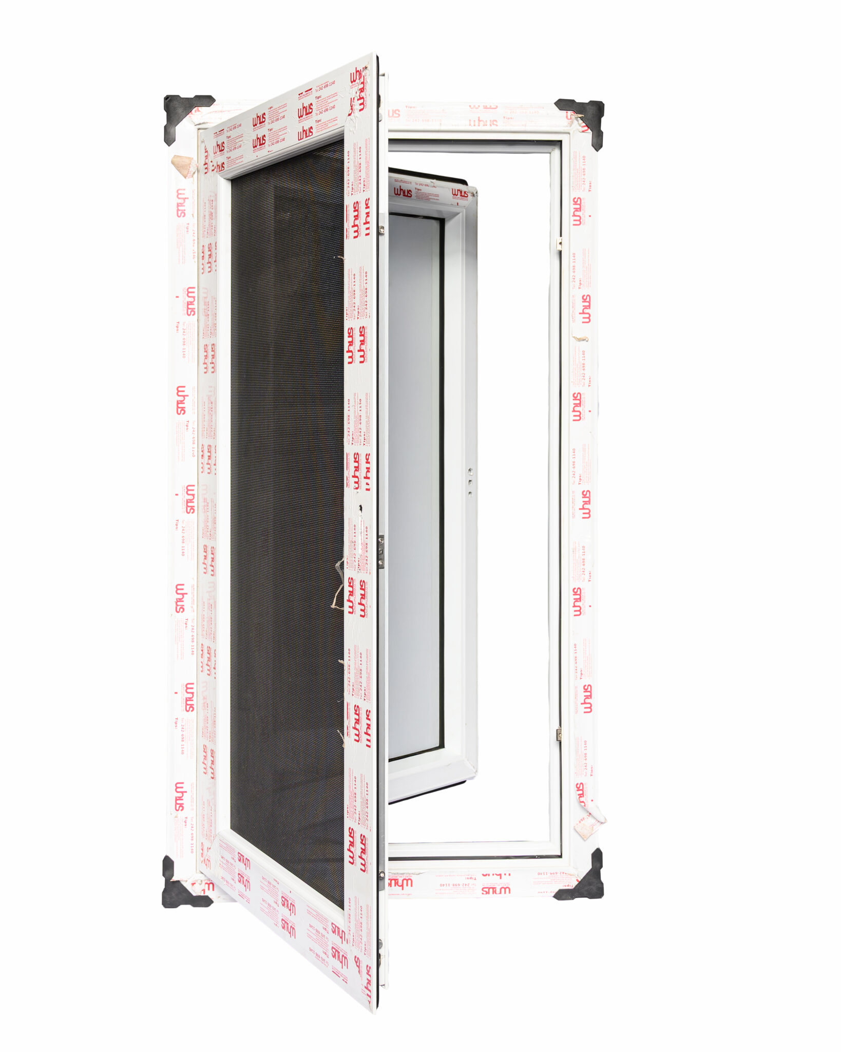 3070 – 30 x 38 Hurricane Impact Casement Window with Attached Screen ...