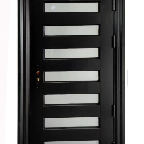 36 X 80 (R) SPOTLIGHT ANTI-THEFT STEEL DOOR BLACK (RIGHT SWING )
