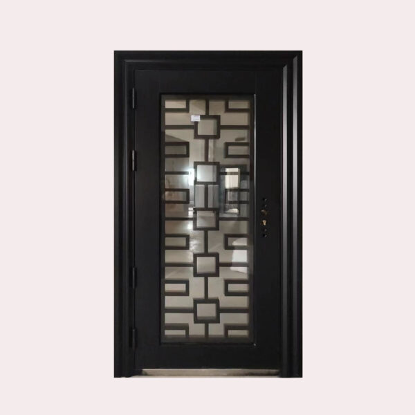36 X 80 (L) ROMAN-KEY ANTI-THEFT STEEL DOOR BLACK (LEFT SWING )