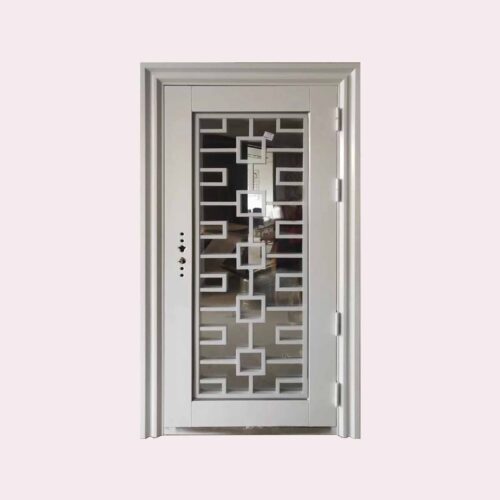38 X 80 (L) ROMAN-KEY ANTI-THEFT STEEL DOOR WHITE (LEFT SWING )