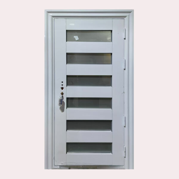 36 X 80 (R) SPOTLIGHT ANTI-THEFT STEEL DOOR WHITE (RIGHT SWING )