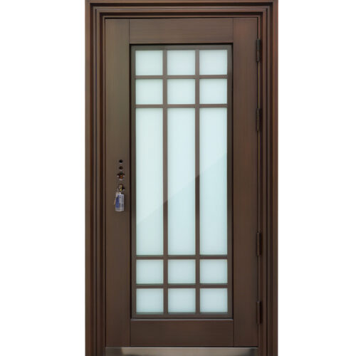 10 25SD (136) -38 X 80 BROWN CHECKER BOARD STEEL DOOR - L (93)