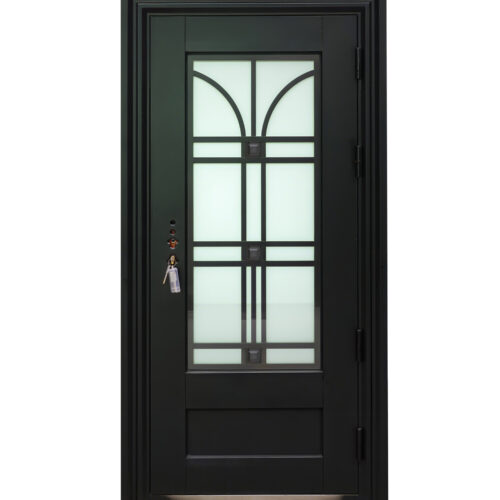 15 (1) 25SD (180) - 36 X 80 BLACK CONTEMPORARY STEEL DOOR (181)