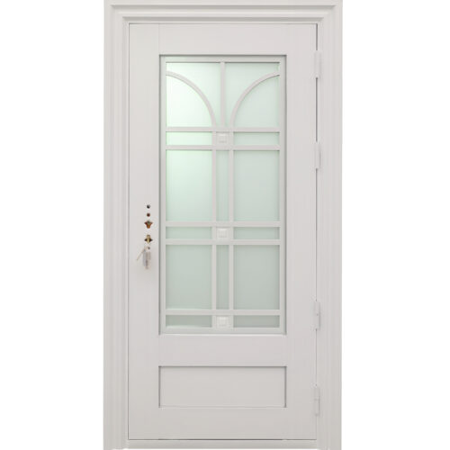 16 (1) 25SD (182) - 38 X 80 WHITE CONTEMPORARY STEEL DOOR - L (185)