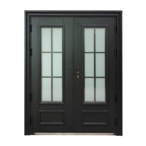 17 72 X 80 DOUBLE ANTI THEFT STEEL DOOR BLACK