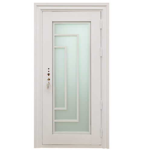 26 25SD (176) - 38 X 80 WHITE HALF SQUARE STEEL DOOR - L (173)