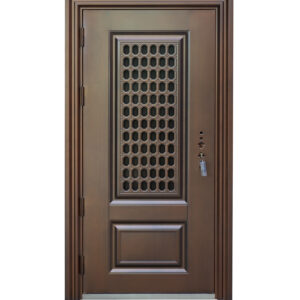 25SD (148) 38 X 80 BROWN STEEL BAR STEEL DOOR - L (117)