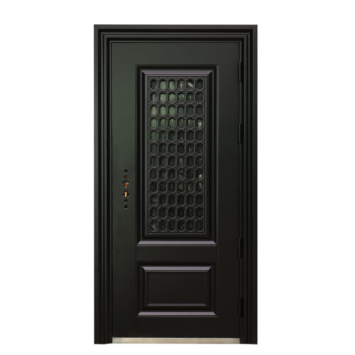 31 25SD (147) - 38 X 80 BLACK STEEL BAR STEEL DOOR - R (115)