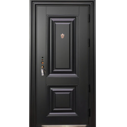 32 25SD (150) 36 X 80 BLACK 2 PANEL PEEP HOLE STEEL DOOR L(121)