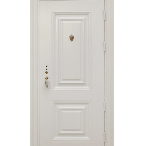 34 (1) 25SD (152) - 38 X 80 WHITE 2 PANEL PEEP HOLE STEEL DOOR - L (125)