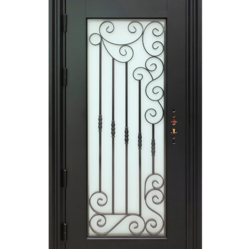 7 25SD (171) 38 X 80 BLACK SPIRAL STEEL DOOR - R (164)