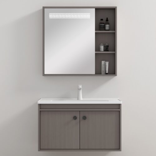 6876 -(NZBC-43) DARK GREY BATHROOM VANITY SET